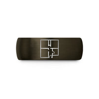 cool presents for boys – gunmetal & black tungsten floor plan wedding band