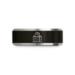 cool presents for teens – black & gray tungsten grain elevator wedding band