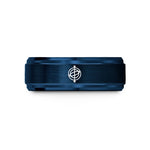 unique birthday presents teen – blue tungsten gyroscope wedding band