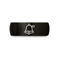 trendy youth present options – black & gold tungsten school bell wedding band