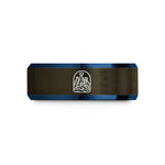 father's day present ideas – gunmetal & blue tungsten bryce canyon hoodoos wedding band