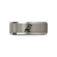 father's day present ideas – black & gray tungsten crow wedding band