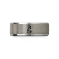 unique present for men – black & silver tungsten slip joint pliers wedding band