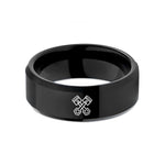 unique friend present option – black tungsten crossed pistons wedding band