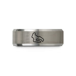 custom ring for her – gray tungsten spa layout wedding band