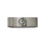 personalized rings for couples – blue & silver tungsten time dilation clock wedding band