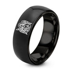 Sweet Gift for Wife – black tungsten archangel samael spear ring