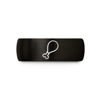 unique rings for her – black & rose gold tungsten chicken drumstick wedding band