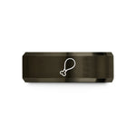 personalized jewelry for spouse – gunmetal & rose gold tungsten chicken drumstick wedding band