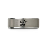 personalized jewelry for couples – grey tungsten dog wedding band