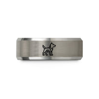 personalized jewelry for couples – grey tungsten dog wedding band