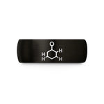 engraved rings for friends – black tungsten ethanol molecule wedding band
