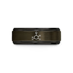 custom friends rings present – gunmetal & black tungsten ethanol molecule wedding band