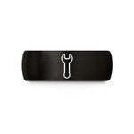 fun surprise for friend – black tungsten open end wrench wedding band