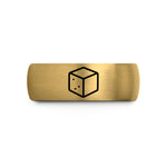 best friend present ideas – gold & gray tungsten sugar cube wedding band