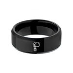 unique rings for women – black tungsten hand mixer wedding band