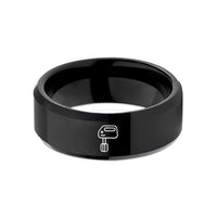 unique rings for women – black tungsten hand mixer wedding band