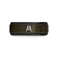 presents ideas for wife – gunmetal & black tungsten ladder wedding band