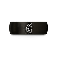 unique presents for her – black & rose gold tungsten mermaid wedding band