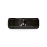 thoughtful presents for wife – black tungsten propeller wedding band