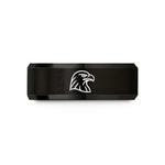 romantic presents for him – black tungsten hawk wedding band