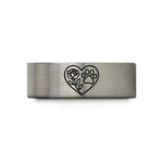 best presents for boyfriend – gold & grey tungsten heart accent wedding band