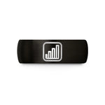 engraved presents for men – black tungsten histogram bars wedding band