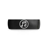 meaningful presents for men – black tungsten sixteenth circle wedding band