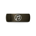 meaningful presents for men – gunmetal & black tungsten sixteenth circle wedding band