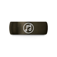 meaningful presents for men – gunmetal & black tungsten sixteenth circle wedding band