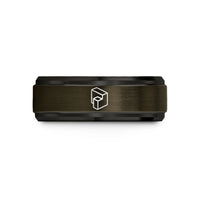 best presents for girlfriend – gunmetal & black tungsten rabbet joint wedding band