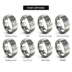 font options for inside engraving on gray swift rings