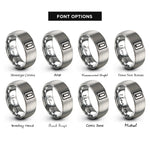 font options for inside engraving on grey switch symbol rings