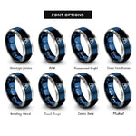 font options for inside engraving on blue & gray switch top rings