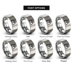 font options for inside engraving on grey switch top rings