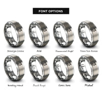 font options for inside engraving on grey switchback icon rings
