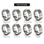 font options for inside engraving on grey sword rings