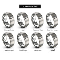 font options for inside engraving on grey sword rings