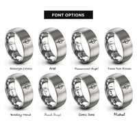 font options for inside engraving on gray swords blade rings