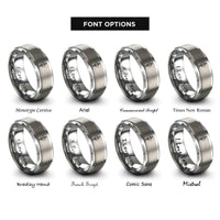 font options for inside engraving on grey swords blade rings