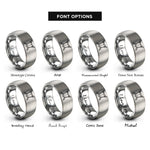 font options for inside engraving on gray swords crossed rings