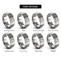 font options for inside engraving on gray swords crossed rings