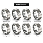 font options for inside engraving on grey swords rings