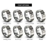 font options for inside engraving on silver swords skull rings
