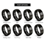 font options for inside engraving on black synth keyboard knobs rings
