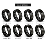 font options for inside engraving on black synth keyboard knobs rings