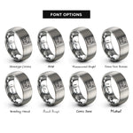 font options for inside engraving on gray synth keyboard knobs rings