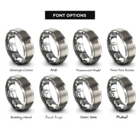 font options for inside engraving on grey synth keyboard knobs rings