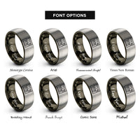 font options for inside engraving on gunmetal & gray synth keyboard knobs rings