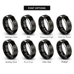 font options for inside engraving on black & grey syrian hamster rings